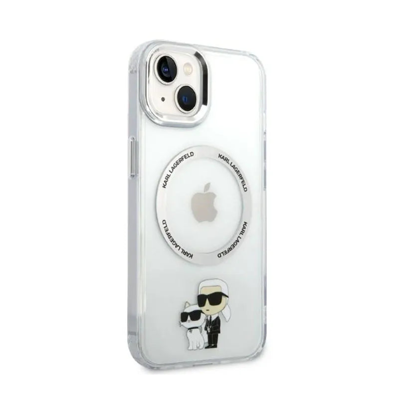 Karl Lagerfeld IML NFT Karl & Choupette MagSafe dėklas iPhone 14 Plus (skaidrus)