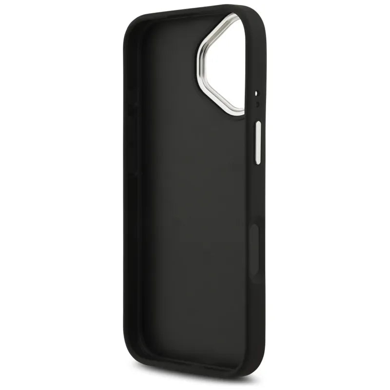 Guess Grained Big 4G Classic Logo – dėklas iPhone 17 (juodas)