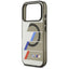 BMW M IML Metal Buttons Tricolor Lines MagSafe – dėklas iPhone 17 Pro (antracitas)