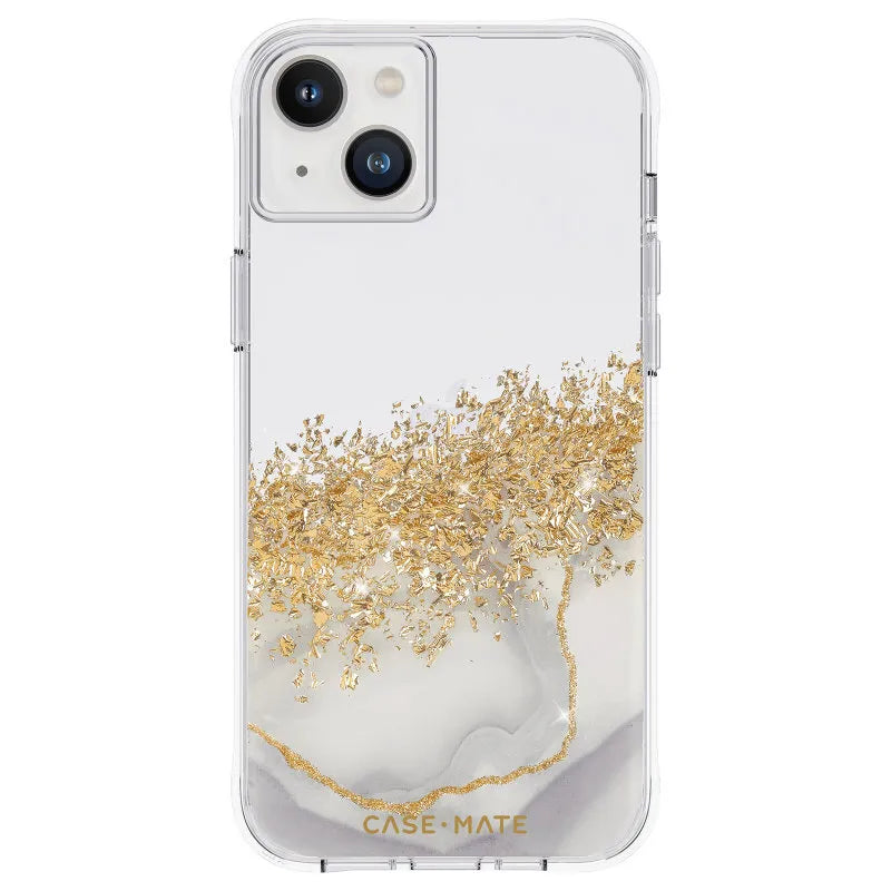 Case-Mate Karat – auksu dekoruotas dėklas, skirtas iPhone 14 Plus (marmurinis)