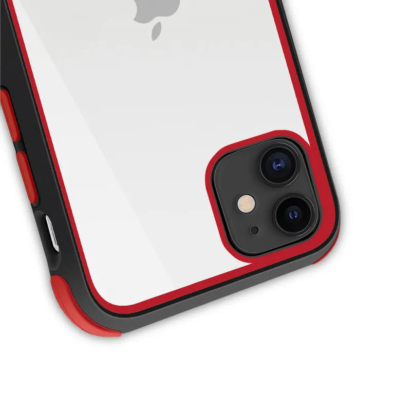 Crong Trace Clear Cover – dėklas „iPhone 11 Pro“ (juodas/raudonas)