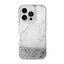Guess Liquid Glitter Marble – Dėklas skirtas iPhone 14 Pro Max (Baltas)
