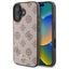 Guess Peony Script MagSafe dėklas, skirtas iPhone 16 (rudas)