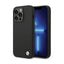 BMW Silicone Metal Logo – dėklas iPhone 15 Pro (juodas)