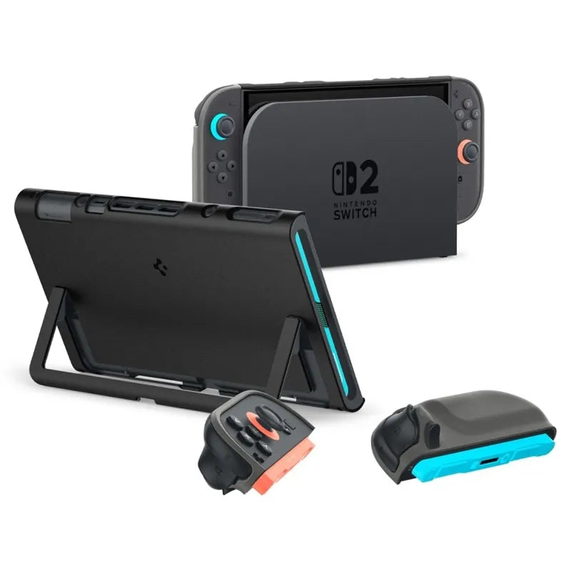 Spigen Nano Pop – dėklas, skirtas Nintendo Switch 2 (juoda/sezamų)