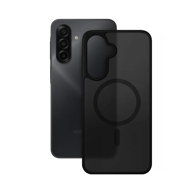 Crong Hybrid Matte Magnetic – MagSafe dėklas Samsung Galaxy A17 (juodas)