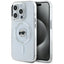 Karl Lagerfeld IML Metal Karl Head MagSafe – dėklas iPhone 15 Pro Max (baltas)