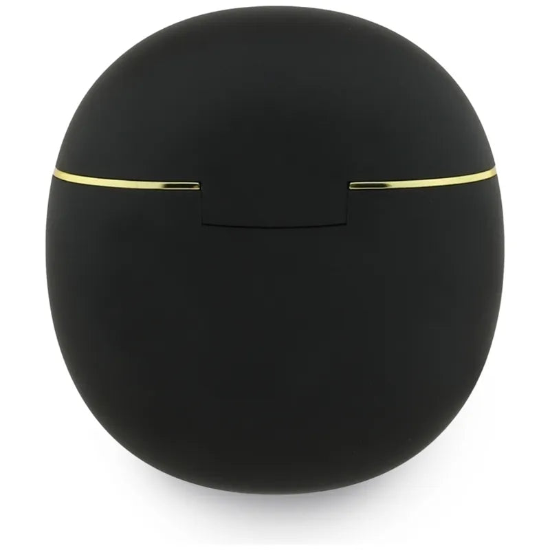 Guess Gold Line Triangle – TWS Bluetooth ausinės + įkrovimo dėklas (juodos)