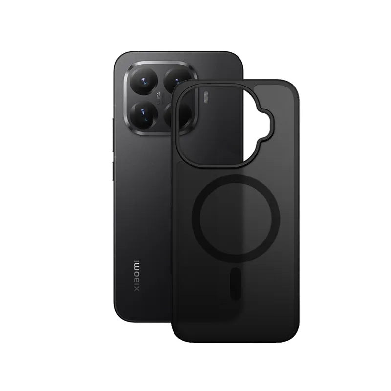 Crong Hybrid Matte Magnetic – Xiaomi 15T Pro MagSafe dėklas (juodas)