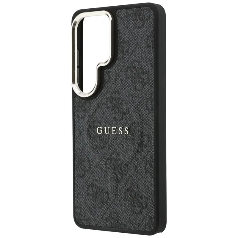 Guess 4G Embossed Ring MagSafe – dėklas Samsung Galaxy S26 Ultra telefonui (juodas)