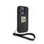 DKNY Wrist Strap Stock Logo – dėklas iPhone 15 Pro telefonui (juodas)