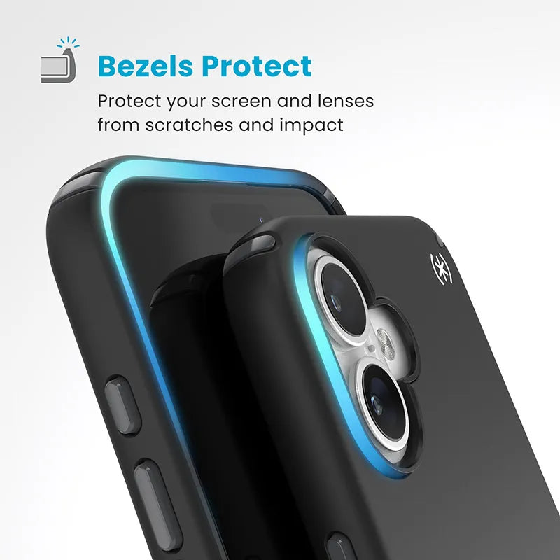 Speck Presidio2 Pro ClickLock & MagSafe - iPhone 16 Plus dėklas (juodas / pilkas / baltas)