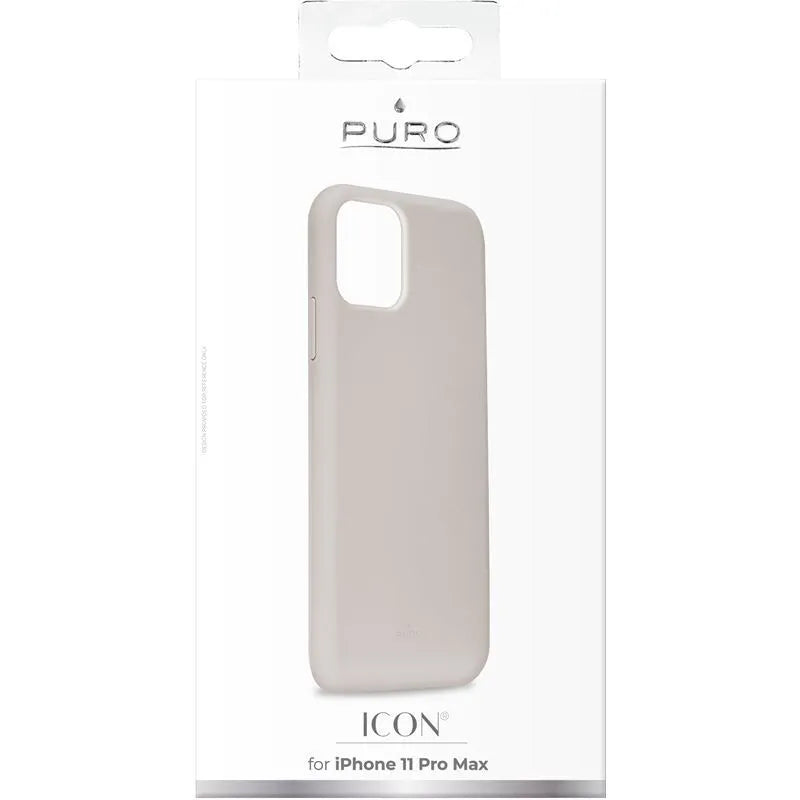 PURO ICON dangtelis – dėklas „iPhone 11 Pro Max“ (rusvai pilka)