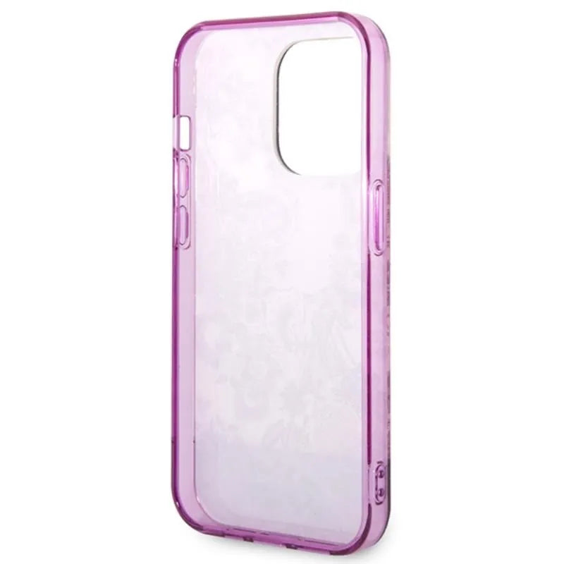 Guess Porcelain Collection – Dėklas skirtas iPhone 14 Pro Max (fuksija)