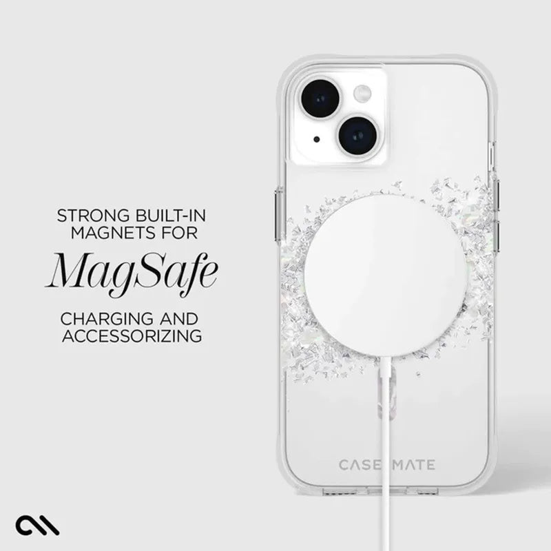 Case-Mate Karat MagSafe - dėklas iPhone 15 / iPhone 14 / iPhone 13, papuoštas perlamutru (A Touch of Pearl)
