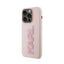 Karl Lagerfeld 3D Rubber Glitter Logo – dėklas iPhone 15 Pro (rožinis)