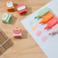 Pusheen – žymeklių rinkinys, 4 spalvos su 3D sušių ritinėlio antgaliais