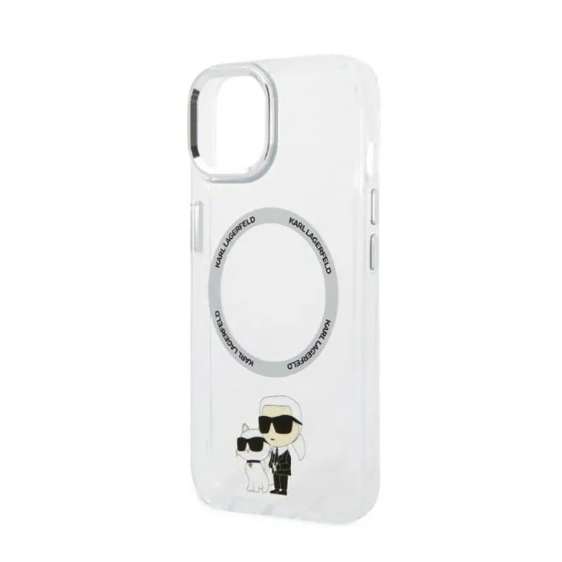 Karl Lagerfeld IML NFT Karl & Choupette MagSafe dėklas iPhone 14 Plus (skaidrus)