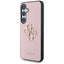 Guess Grained Big 4G Logo Small Classic Logo – dėklas Samsung Galaxy S25 (rožinis)
