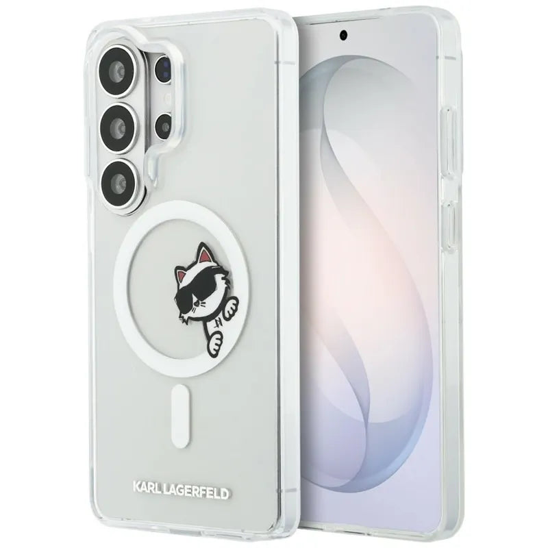Karl Lagerfeld IML Peekaboo Choupette MagSafe – Samsung Galaxy S26 Ultra dėklas (skaidrus)