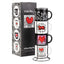 Keith Haring – 4 keraminių puodelių rinkinys su stovu, 300 ml
