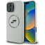 Karl Lagerfeld Silicone Double Heads And Circle MagSafe – dėklas iPhone 16 Pro (smėlio spalvos)
