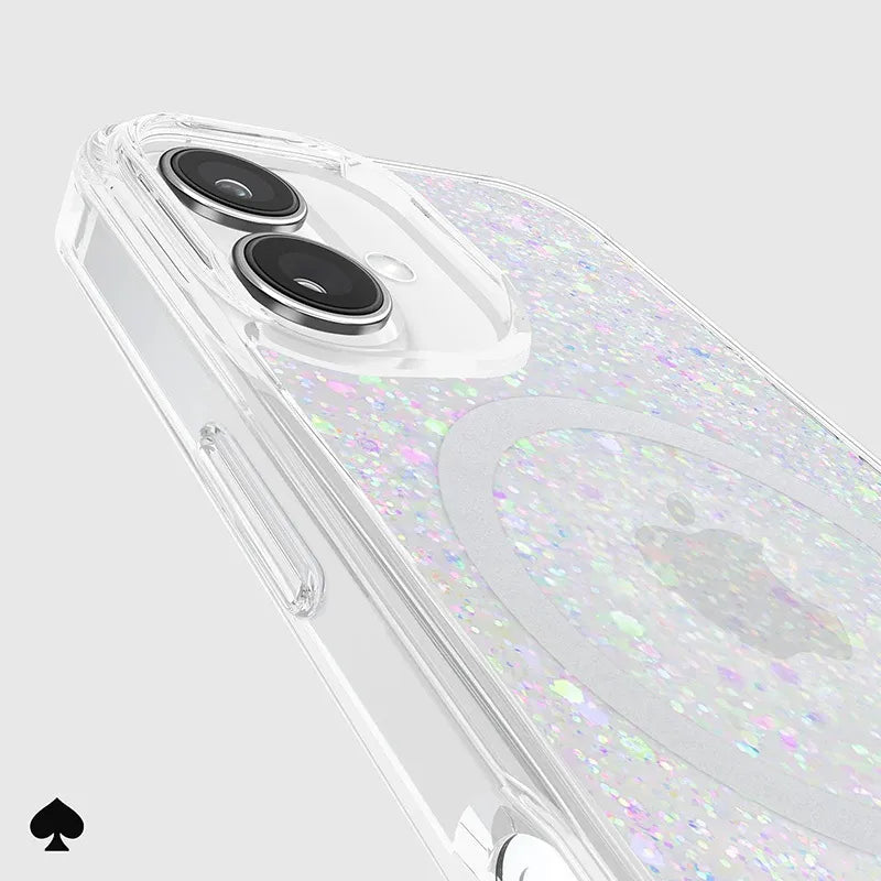 Kate Spade New York apsauginis MagSafe dėklas, skirtas iPhone 16 (Chunky Glitter)
