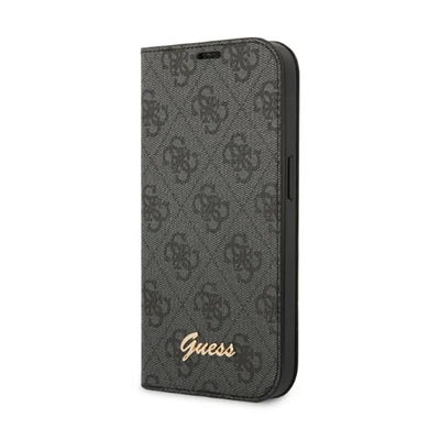 Guess 4G Metal Camera Outline knygos tipo dėklas – dėklas iPhone 14 Pro (juodas)