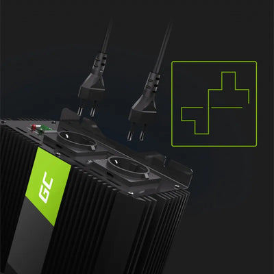 Green Cell - Įtampos keitiklis Inverter PRO 12V į 230V 2000W/4000W Modifikuota sinusinė banga