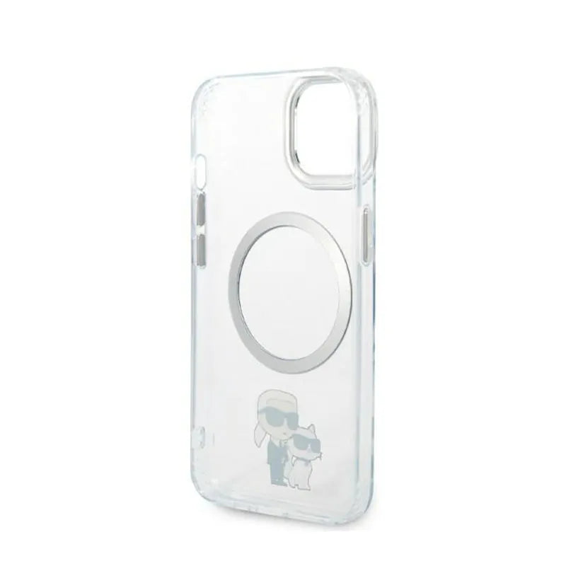 Karl Lagerfeld IML NFT Karl & Choupette MagSafe dėklas iPhone 14 Plus (skaidrus)