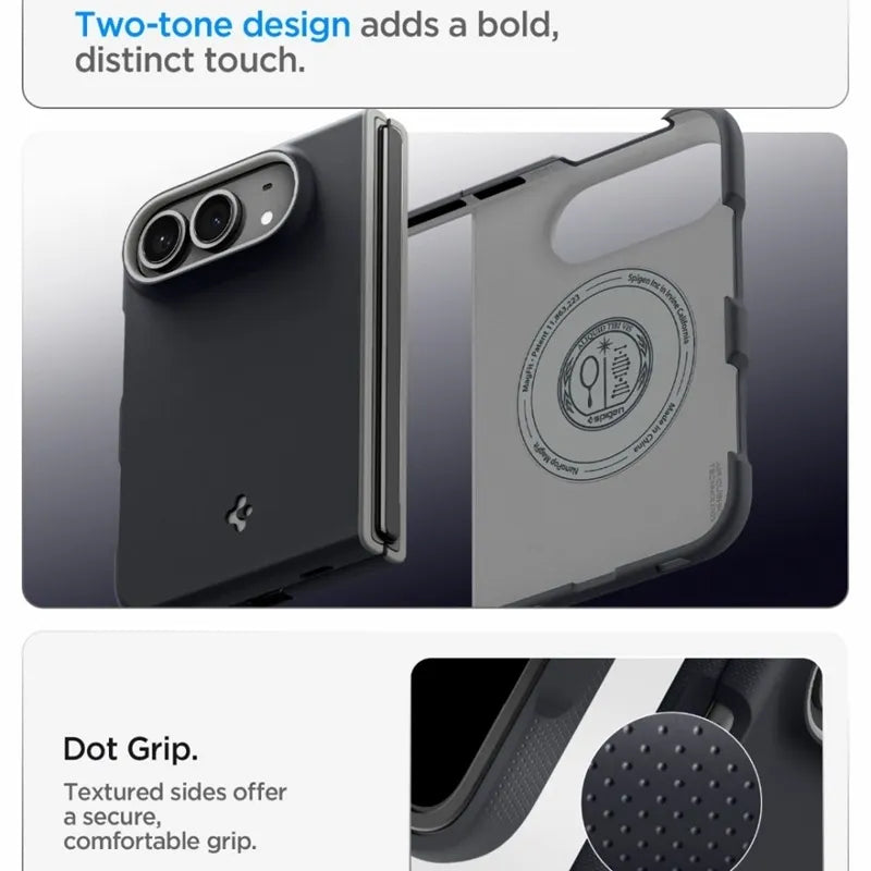 „Spigen Nano Pop Mag MagSafe“ – „iPhone Duo“ dėklas (juodojo sezamo spalvos)