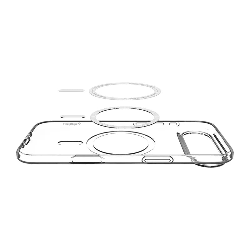 Spigen Liquid Crystal Mag MagSafe - dėklas iPhone Air (skaidrus/baltas)