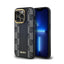 DKNY Leather Checkered Mono Pattern MagSafe – dėklas iPhone 14 Pro Max (juodas)