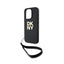 DKNY Wrist Strap Stock Logo – dėklas iPhone 15 Pro telefonui (juodas)