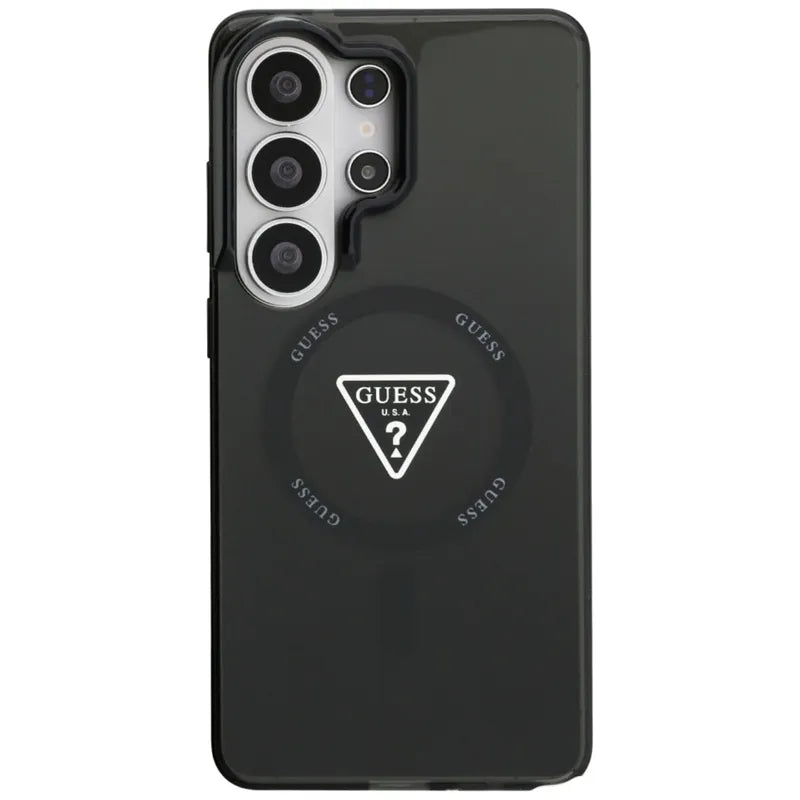 Guess IML Gradient Triangle MagSafe – Samsung Galaxy S26 Ultra dėklas (juodas)