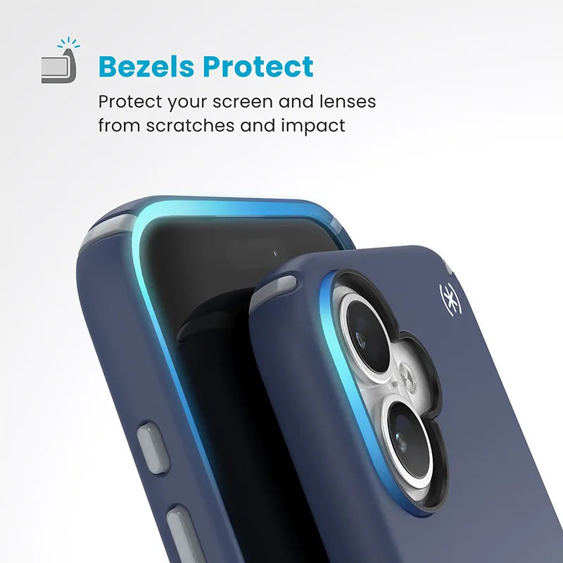 Speck Presidio2 Pro ClickLock & MagSafe - iPhone 16 dėklas (Coastal Blue / Dust Gray / White)
