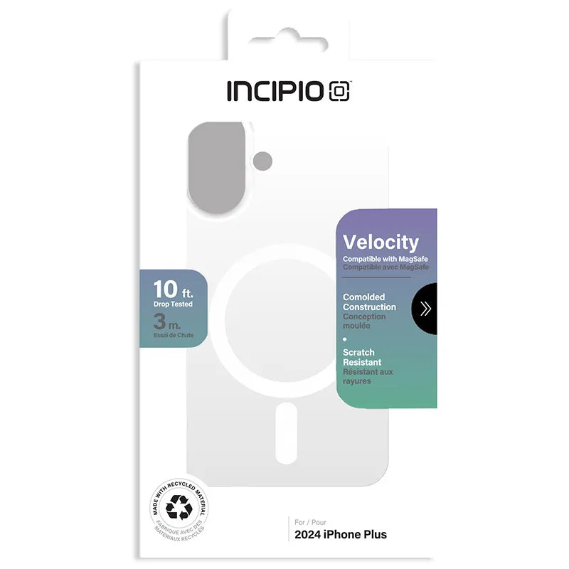 Incipio Velocity MagSafe - dėklas iPhone 16 Plus (skaidrus)