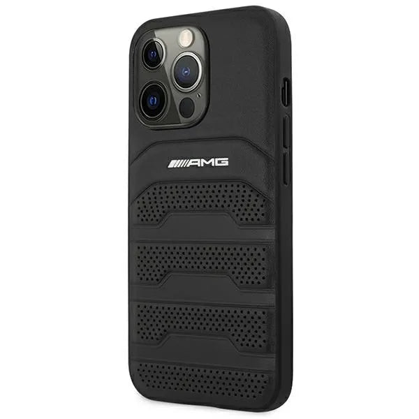 AMG Debossed Lines – dėklas iPhone 14 Pro telefonui (juodas)