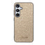 Guess Glitter Flakes Metal Logo dėklas – dėklas Samsung Galaxy S24 (auksinis)