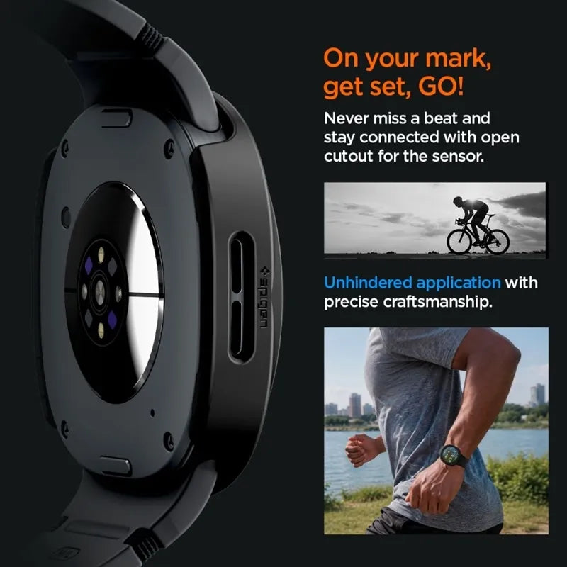 Spigen Thin Fit 360 – dėklas Samsung Galaxy Watch 9 / 8 44 mm (juodas)