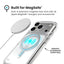 Speck Presidio Perfect Clear MagSafe – iPhone 17 Pro dėklas (skaidrus / sidabrinis)