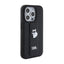 Karl Lagerfeld Gripstand Saffiano Choupette Pins – dėklas iPhone 15 Pro Max telefonui (juodas)