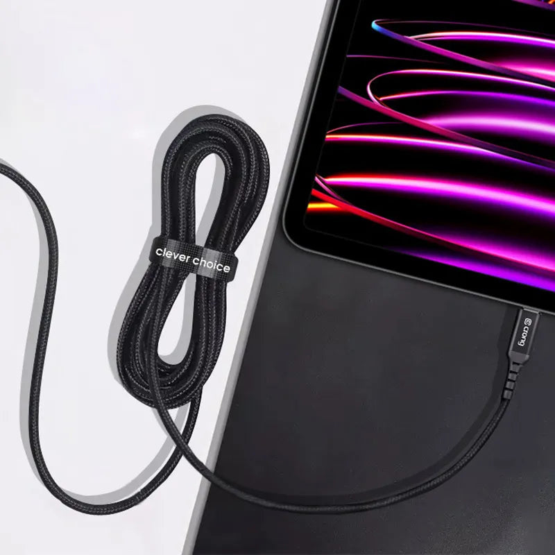 Crong Armor Link – 100W PD 5A USB-C į USB-C laidas 200cm (juodas)