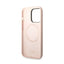 Karl Lagerfeld Liquid Silicone Karl & Choupette MagSafe dėklas, skirtas iPhone 14 Pro (rožinis)