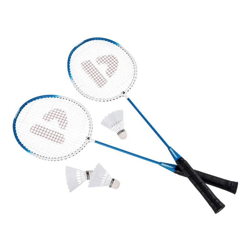 Donnay – 6 dalių badmintono rinkinys dėkle (mėlynas)