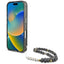 Guess Palm Trees Triangle Pearl Strap MagSafe – dėklas iPhone 16 (juodas)