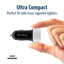 Crong automobilinis įkroviklis 24W – Automobilinis įkroviklis 2xUSB 2.4A (aliuminis)