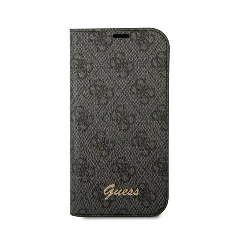 Guess 4G Metal Camera Outline knygos tipo dėklas – dėklas iPhone 14 Pro (juodas)