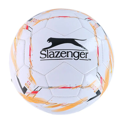 Slazenger - Futbolo kamuolys, 5 dydis (baltas / oranžinis)