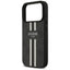 Guess 4G Printed Stripes MagSafe – dėklas iPhone 17 Pro (juodas)